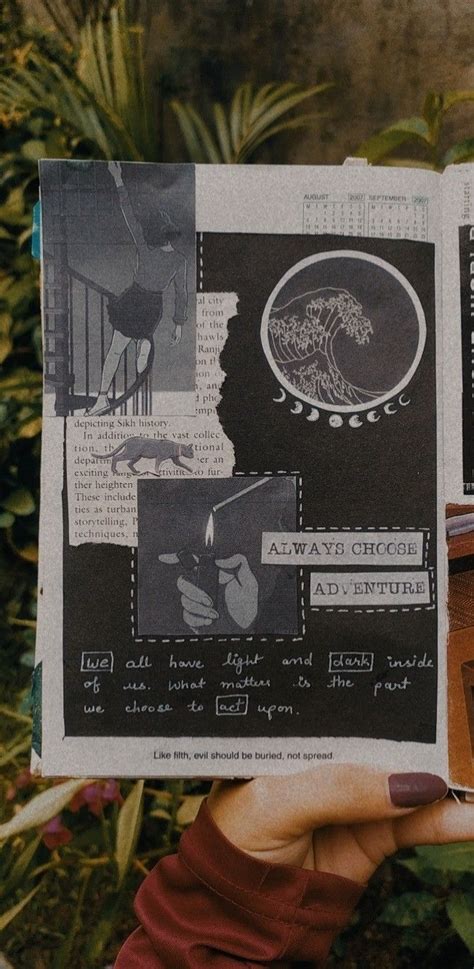 Journal art / blacktheme Journal Art, Art, Ideas, Scrapbooks, Van, Inspiration, Journal ...