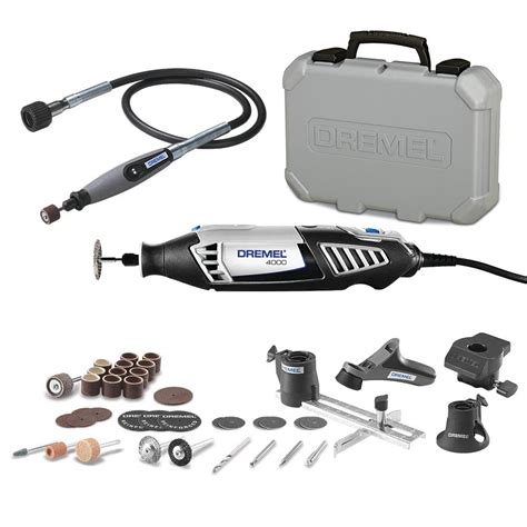 Dremel 32 in. Flex-Shaft Attachment for Rotary Tools Plus 4000 Series 1.6 Amp Variable Speed ...