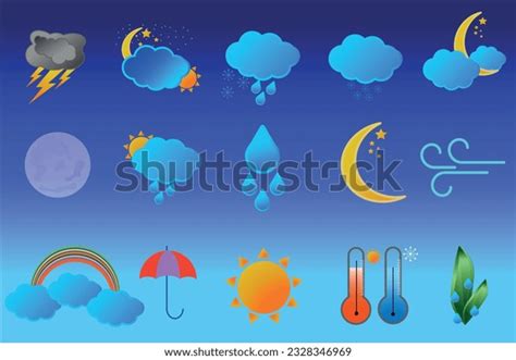 Weather Iconweather Icons Pack Colorful Weather Stock Vector (Royalty ...