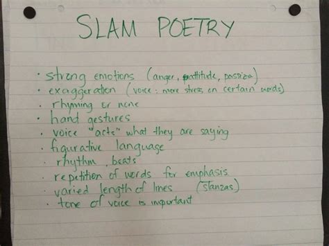 Slam poetry Poems