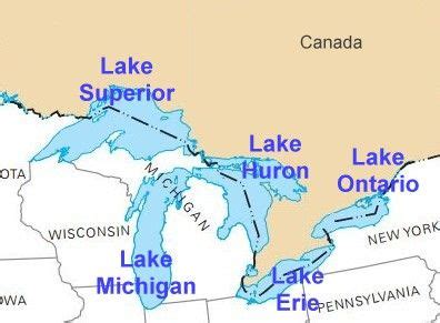 Lake Michigan is one of the five Great Lakes of North America and the ...