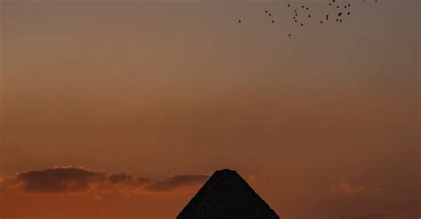 Silhouette of Pyramid During Sunset · Free Stock Photo