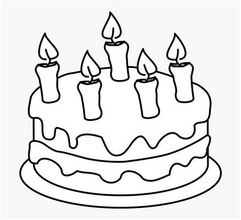 Draw This Birthday Cake - Birthday Cake Outline Png, Transparent Png , Transparent Png Image ...