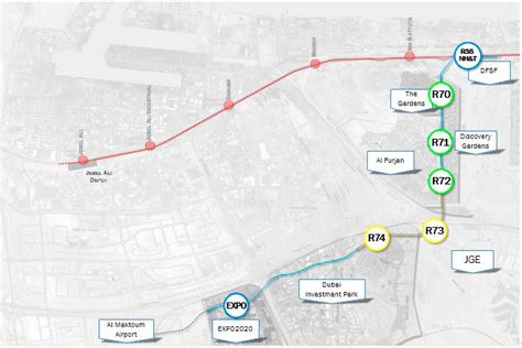 The Alignment of route 2020 metro extension toward Expo 2020 site ...