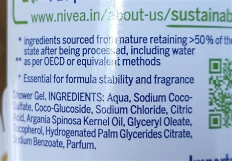 Nivea Naturally Good Shower Gel Ingredients at Johnnie McGuire blog