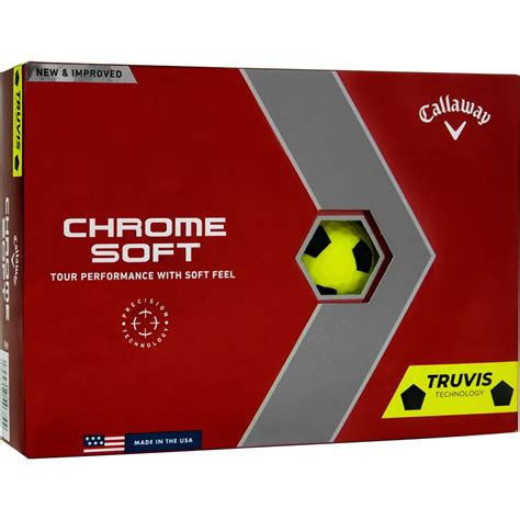 Callaway Golf Chrome Soft Yellow TruVis Golf Balls - Golfballs.com