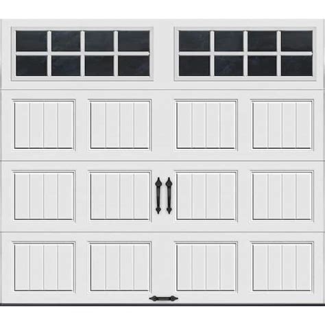 Clopay Gallery Collection 8 ft. x 7 ft. 6.5 R-Value Insulated White Garage Door with SQ24 Window ...