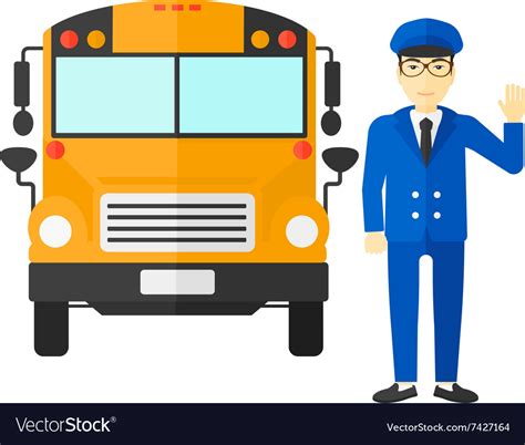 School bus driver Royalty Free Vector Image - VectorStock