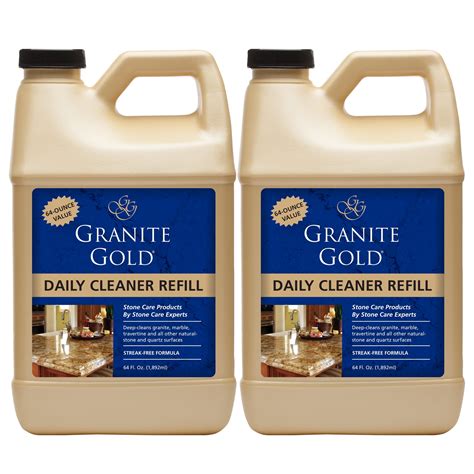 Granite Gold Daily Cleaner for Granite, Marble, Quartz and More, Refill, 64 oz, 2pk - Walmart.com