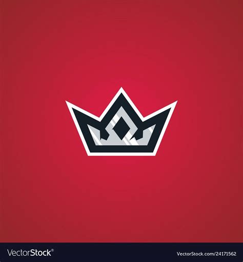 Crown king sport esport gaming logo download vector image on ...