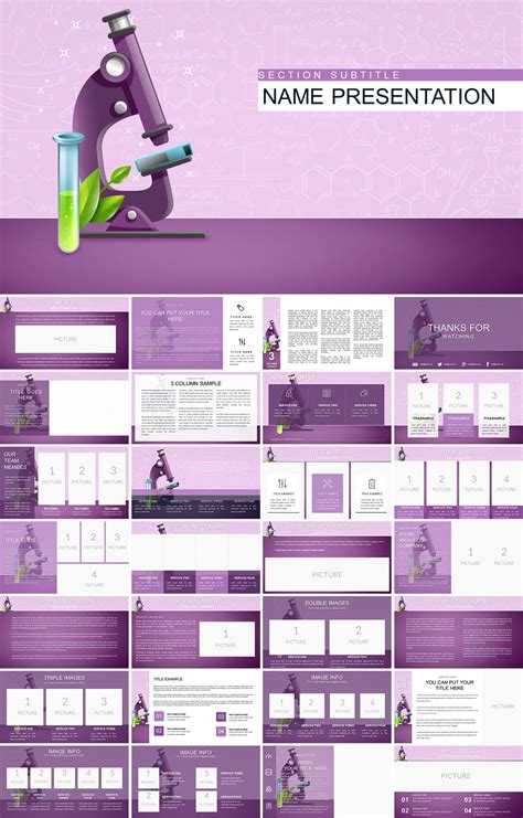 Lab Biological Microscopes PowerPoint template | Keynote template, Powerpoint templates ...