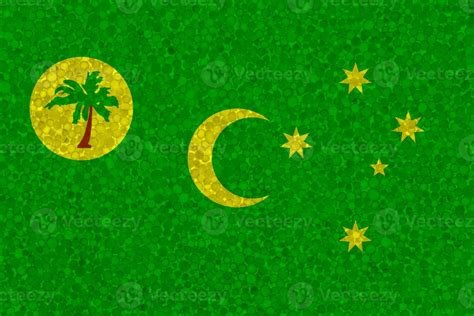 Flag of the Cocos Islands on styrofoam texture 14003971 Stock Photo at Vecteezy