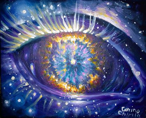 The glowing eye of NGC 6751 nebula Painting by Chirila Corina