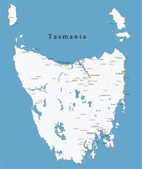 Cities and towns of Tasmania : MapPorn