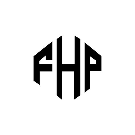 FHP letter logo design with polygon shape. FHP polygon and cube shape ...