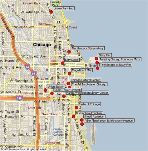 Downtown Chicago Attractions Map | Chicago attractions, Chicago attractions map, Downtown ...