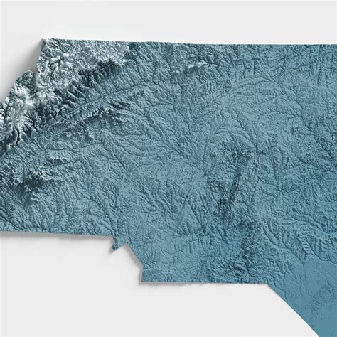 North Carolina Shaded Relief – Visual Wall Maps Studio