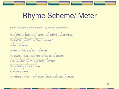 PPT - Rhyme Scheme, Rhythm, and Meter PowerPoint Presentation - ID:1815574