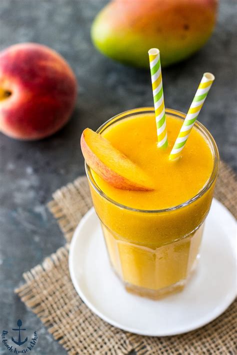 Mango Peach Smoothie - The Beach House Kitchen