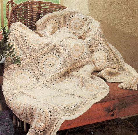 vintage crochet pattern granny square afghan blanket pattern