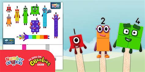 👉 Numberblocks: Stick Puppets (teacher made) - Twinkl