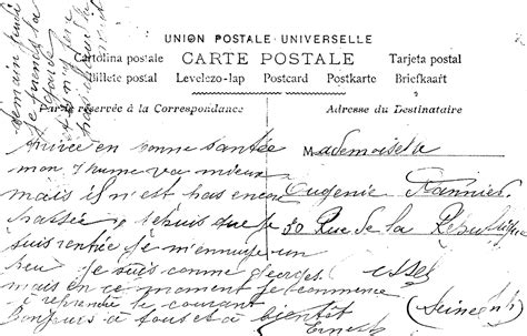 Antique Images: Digital Download Vintage French Postcard Back Image Handwritten Image