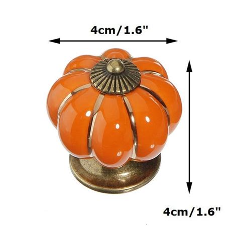 KINGSO 10pcs Pumpkin Ceramic Door Knobs Drawer Pull Handle Cabinet Cupboard Wardrobe N4 free ...