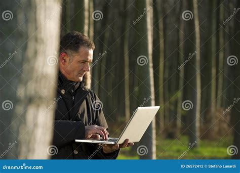 Botanist working outdoors stock photo. Image of outdoors - 26572412