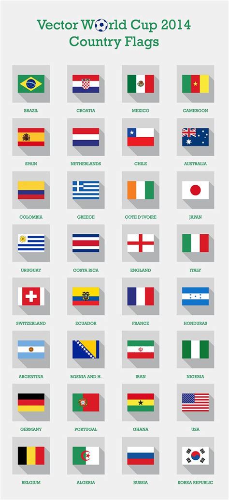 Free Vector Fifa World Cup 2014 Teams Country Flags | PNG Icons, EPS ...