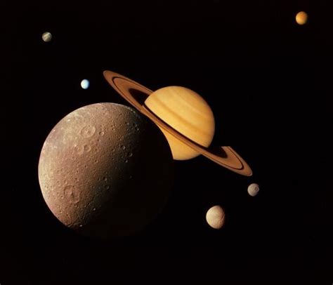 The moons of Saturn