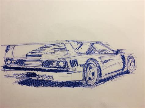 Ferrari F40 sketch : r/doodles