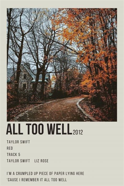 taylor swift all too well red minimalist poster polaroid | Taylor swift posters, Taylor swift ...