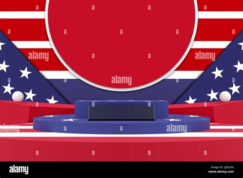 modern mockup podium display, united states of america display banner, background for banner ...