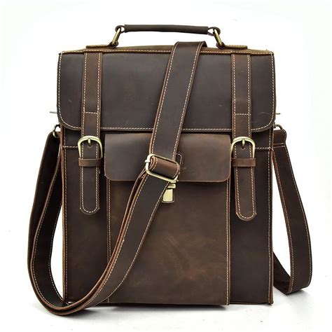 Cool Leather Mens Briefcase Handbag Backpack Satchel Backpack Travel B – iChainWallets