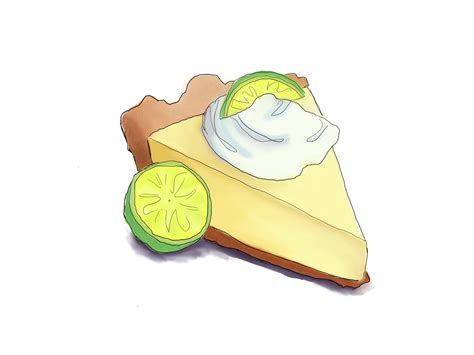 Key Lime Pie Slice Clipart