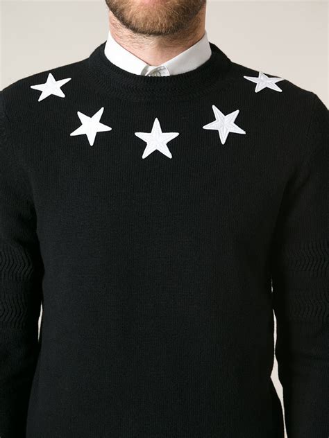 Givenchy Star Sweater in Black for Men - Lyst