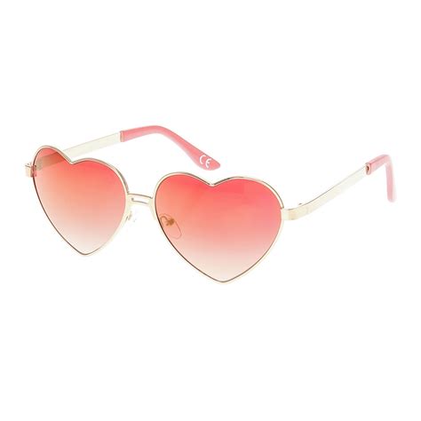 Rose Gold Heart Shape Sunglasses | Claire's US