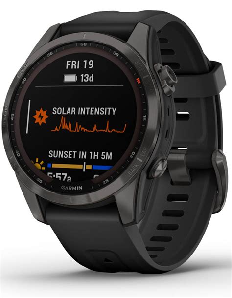 Garmin Fenix 7S Sapphire Solar Carbon Gray Watches : Snowleader