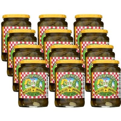 Tony Packo's Pickles & Peppers Sweet Hots - Case Of 12/24 Oz : Target