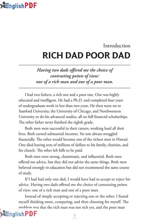 Rich Dad Poor Dad PDF by Robert Kiyosaki (1997) u2013 EnglishPDFu00ae | Rich dad poor dad book ...