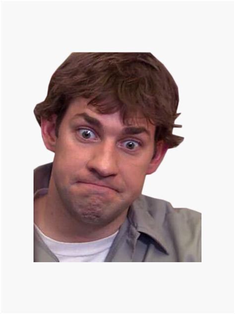 "jim halpert uncomfortable" Sticker for Sale by gkolinsky | Redbubble