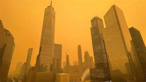 Incendios en Canadá: el humo llegó a Nueva York y dejó una imagen apocalíptica