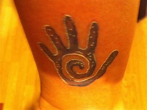 Petroglyph tattoo... Healing hands with the circle of life. The beginning of my "passport ...