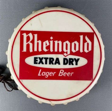 Vintage Rheingold Beer Bottle Cap Light Up Advertising Sign - Matthew Bullock Auctioneers