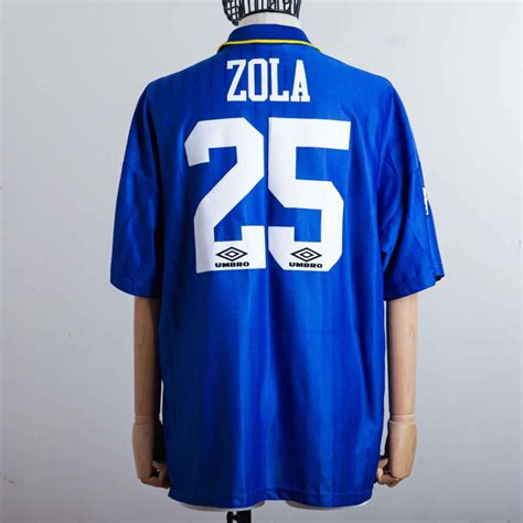 CHELSEA HOME JERSEY UMBRO 1996 1997 ZOLA 25