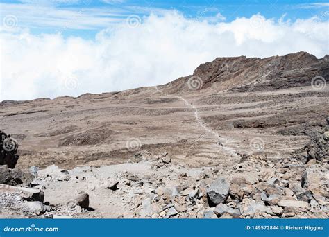 A Footpath Leading into the Distance through the Alpine Desert Zone of ...