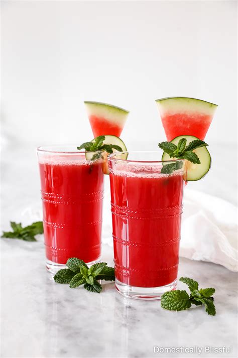 Refreshing Cucumber Watermelon Juice - Domestically Blissful