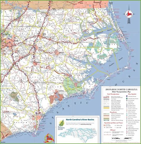 North Carolina coast map with beaches | North carolina coast, Map, Coast