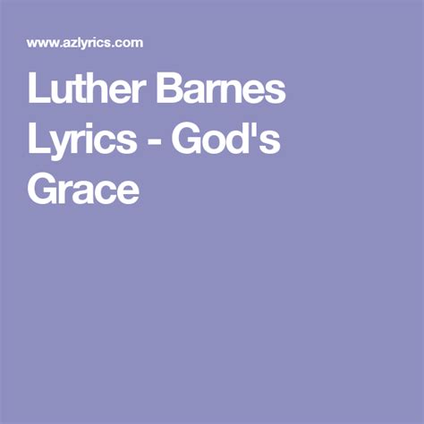 Luther Barnes All Songs Lyrics - barnratu