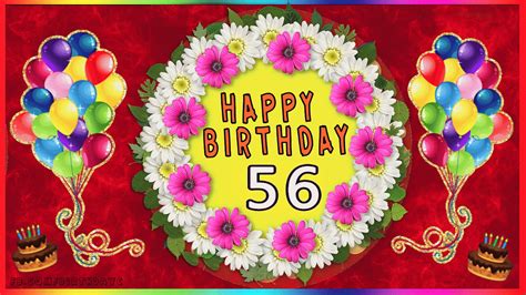 56th Birthday Images, Gif, Greetings Cards for age 56 years